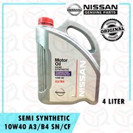 NISSAN 10W40 SEMI SYNTHETIC A3/B4 SN/CF ENGINE OIL (4 LITER) (ORIGINAL)