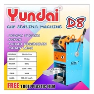 MESIN CUP SEALING MACHINE D-8 300W YUNDAI/ CUP SEALER MACHINE PRESS GLASS FREE 1 ROLL STRONG STURDY 