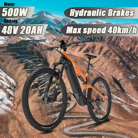 LANKELEISI GT800 Electric Bicycle 500W Motor 48V 20AH Battery 29Inch Electric Bike Max Speed 40km/H 