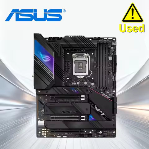 UsedASUS ROG Strix Z590-E Gaming WiFi 6E LGA 1200 (Intel 11th/10th Gen) ATX Gaming Motherboard (PCIe