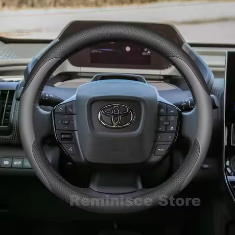 Leather Car Steering Wheel Cover for Toyota BZ4X BZ BZ3 BZ5 2022-2026 36CM Auto Steering Wheel Cover