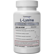 Superior Labs – Best L-Lysine NonGMO - Dietary Supplement –500 mg Pure Active L-Lysine – 120 Vegetab