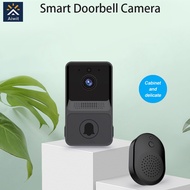 （Freed chime)  Mini WiFi Video Doorbell Smart Home Wireless Phone Door Bell Camera Security Video Intercom HD Night Vision for Office Apartment Mini WiFi Video Doorbell Smart Home Wireless Phone