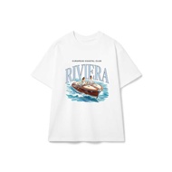 Riviera European Coastal Club T-Shirt Quiet Luxury Loose Style High Quality Cotton - 70826-09-59-HKA