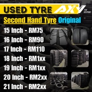 Second Hand Tyre Original 15inch ~ 21Inch Tayar Terpakai Berkualiti Used Tire Gred A 15"~21"