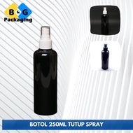 250ML BLACK SPRAY BOTTLE WHITE BLACK 250ML PLASTIC SPRAY BOTTLE REFILLABLE CONTAINER