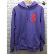 Supreme FW19 S Logo Hooded Sweatshirt 厚磅 紫色 帽T