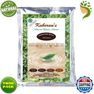 Kuberan's Herbal Dark Brown Henna Powder 100g [Twin Pack] 100% Natural