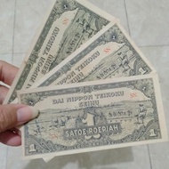 uang Kuno 1 rupiah atau rp1 dainippon thn 1943 kondisi bagus