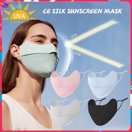 Silk Mask Summer Sun Protective Masks For Women Breathable Ear Masks Protects Eyes From Uv Rays Dustproof Breathable Full Face Face Masks cloud1
