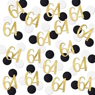 Gold Glitter 64 Confetti, 64th Birthday Number Confetti, 200pcs Anniversary Party Table Decoration S
