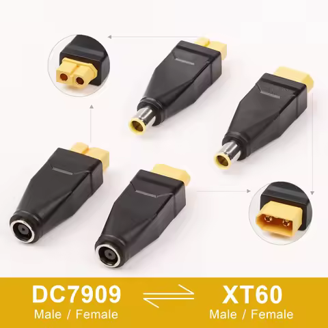 1/2 PCS XT60 Male Female to DC7909 Male Female Plug No Wire Connector Plug Conversion Adapter 7909 t