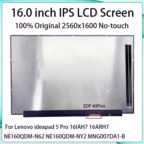 16 Inch LCD Screen NE160QDM-N62 NE160QDM-NY2 MNG007DA1-B MNG007DA1-J For Lenovo ideapad 5 Pro 16IAH7