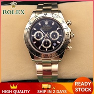 ROLEX Daytona Watch For Men Women Pawanble Original Analog Waterproof Stainless Steel Two Tone Gold