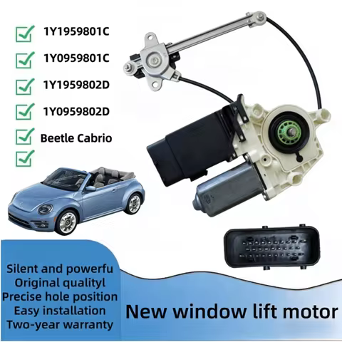 New Window Motor And Module for VW Beetle Cabrio 2003-2010 1Y1959801C 1Y1959802D 1Y0959801C 1Y095980