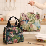 New Chinese Style Lunch Box Bag Flower Language Portable Lunch Bag Portable Lunch Box Handbag Insula