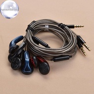 kamembelling DIY MX500 Heavy Bass Flat Head Earphone Earbuds With Mic High Quality Study Sports Head