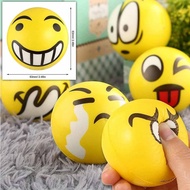 12PCS Stress Ball Squeeze Squishy Fidget Toy Emoji Smiley Stress Relief Hand Exercise Squishy Toys