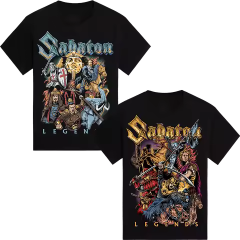 Vault of Legends Bundle T-shirt Women Men Oversize Y2k Heavy Metal Band Sabaton Short Sleeve High Qu