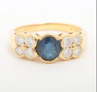 Mikimoto 藍寶石鑽石戒指18K金 最平不議價