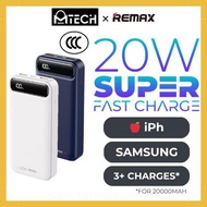 MTech REMAX CCC Powerbank Disahkan 3C Powerbank Pengecasan Pantas 20000mAh 30000mAh 10000mAh Slim