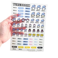 Sanrio 企鵝山姆 數碼/恐龍 客製姓名貼 A5 水晶 防水 立體