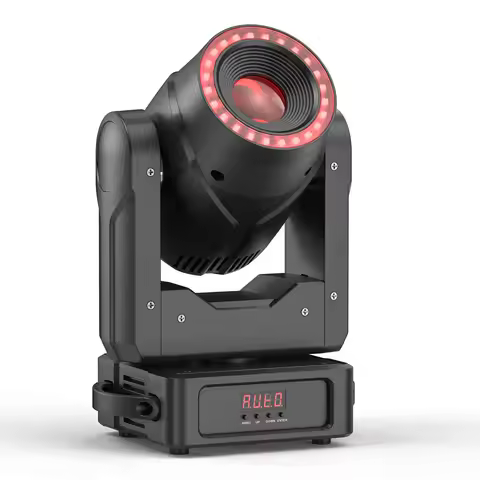 U'King 120W Moving Head Light DMX RGBW LED Spotlight 7Gobos 7Colors 3Prisms Focusing Stage Light wit