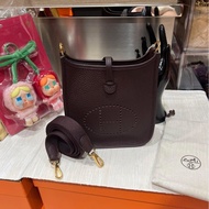 Hermes mini evelyne,馬鞍紅似啡色