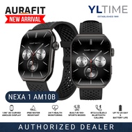 AURAFIT NEXA 1 AM10B 1.96" Curved AMOLED Smartwatch | SpO2 & Heart Rate Monitor | IP68 Waterproof | 