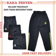 SELUAR TRACKSUIT KANAK-KANAK DAN DEWASA SIZE 32-42 / SELUAR TRACKSUIT TIDAK BERCERUT K666 / SELUAR TRACK BUDAK BLACK