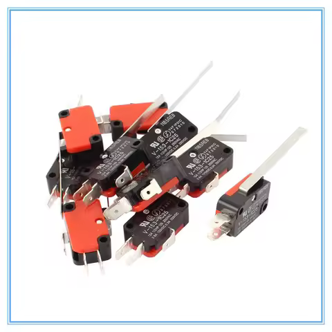 10Pcs 27 x 16 x 10mm SPDT Micro Limit Switch 3 Terminals Momentary V-153-1C25