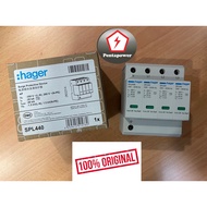 Hager SPD SPL440 40KA 4P Surge Protective Device T2 TNS/TT
