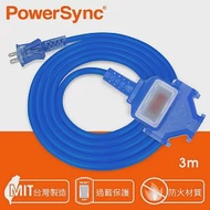 群加 PowerSync 2P 1擴3插工業用動力延長線/藍色/3M(TU3C6030)