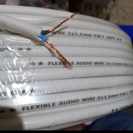 kabel listrik h-yo 2x1.5 evolus / meter / kabel serabut bukan eterna - Hitam