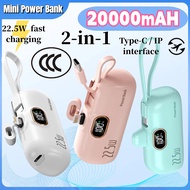 【Ready Stock ﻿】3C certificate 20000mAh Mini Power Bank PD22.5W Fast Charging External Battery Fast P