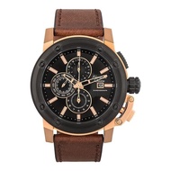 Alghani Watch Jam Tangan Kasual Pria Alexandre Christie AC 6519 MC LBRBA Chronograph Men Black Dial 