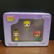 絕版鐵盒 POP Ariel Belle TinkerBell Disney Princess 貝兒 美女與野獸 小魚仙 美人魚 公主