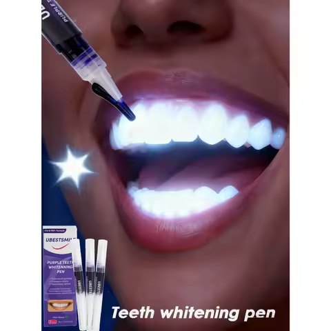 Purple Instant Teeth Whitening Pen Tartar Toothpaste Clean Teeth Stains No Sensitivity for Clearer B