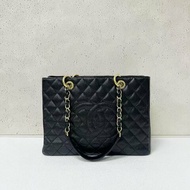 Chanel gst 黑金荔枝牛皮