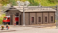 NOCH® Bergün® Locomotive Shed Lasercut Kit with 3D Printed Parts 13.9 x 8.4 cm for N Track Gauge Per