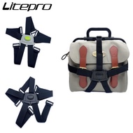 Litepro Folding Bike Front Bag Fixed Belt Schoolbag Rack Row Skeleton Anti-fall Strap Bicycle Front 