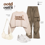 C01 - Oneset Teen Outfit Outfit Sweater Crop Cosmic Cowgirl