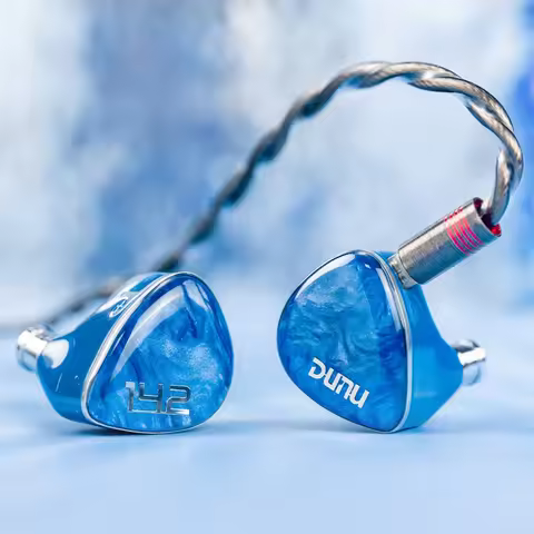 DUNU DN142 1DD + 4BA + 2 Planar Tribrid Drivers In-ear Earphone with 3.5+4.4mm Q-Lock Mini Interchan