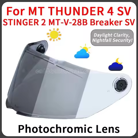 thunder 4 Photochromic Helmet Visor for MT THUNDER 4 SV STINGER 2 for MT-V-28B Breaker SV shield Gog
