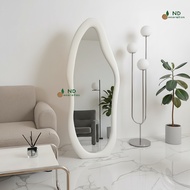 Irregular Single Aesthetic Mirror /Wavy Mirror/Standing Mirror Aesthetic/Korean Mirror
