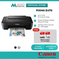 Canon Pixma E410 /E470 Wireless All In One Low Cost Cartridges Colour Wifi Printer Print/Scan/Copy