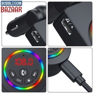 [NEW]FM Car Adapter 12V-24V USB Music Player with Retractable Cable Fast Charging