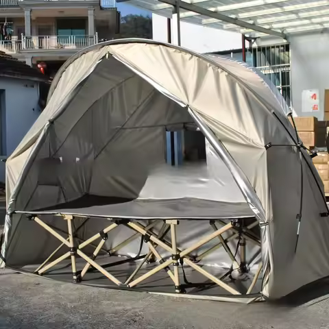 Silver coated rainproof single soldier tent camping tent camp bed tent single tent