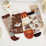 Cute Cartoon Embroidery Ankle Socks Cotton Sock Stocking Sneakers Shoes Stoking Stoking