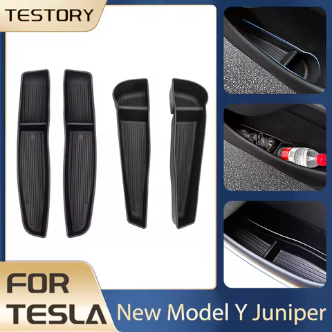 For Tesla Model Y Juniper 2025 2026 Accessories Door Storage Organizer Tray Travel Door Storage Box 